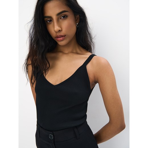 Mohito - Prążkowany top - czarny Mohito XS Mohito