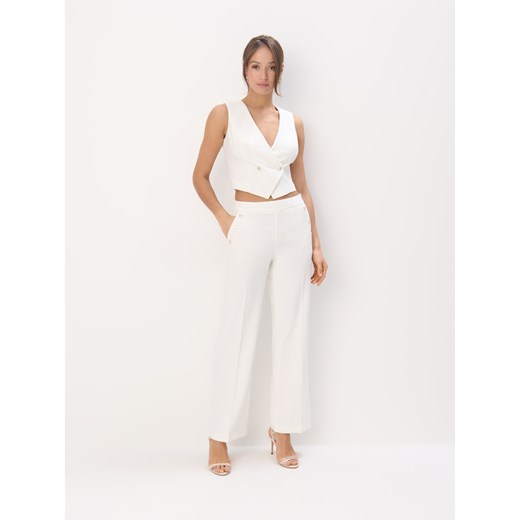 Mohito - Eleganckie spodnie - kremowy Mohito 40 Mohito