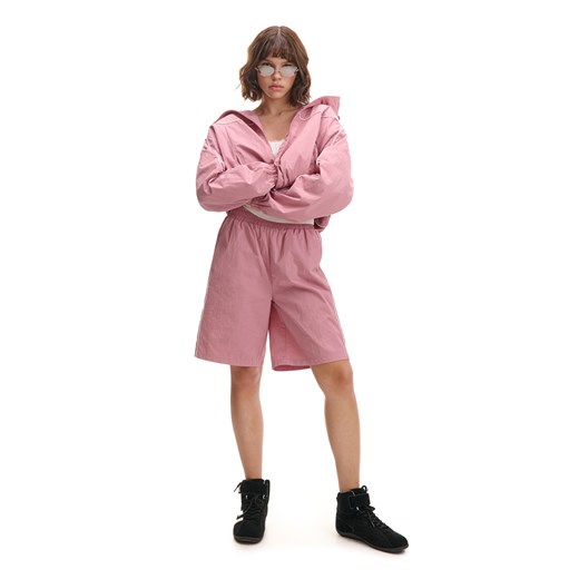 Cropp - Różowe szorty z wysokim stanem - różowy Cropp 34 Cropp