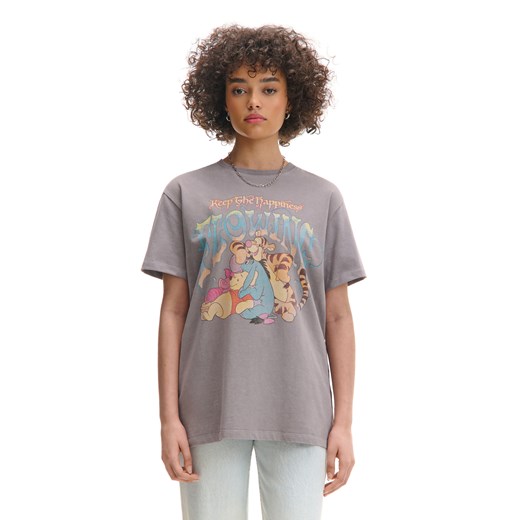 Cropp - Szara koszulka oversize z Kubusiem Puchatkiem - jasny szary ze sklepu Cropp w kategorii Bluzki damskie - zdjęcie 179392295