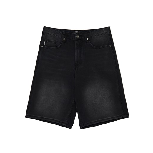 Cropp - Czarne jeansowe szorty baggy - czarny Cropp 36 Cropp