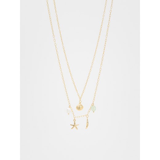 Reserved - Zestaw naszyjników z zawieszkami - wielobarwny Reserved ONE SIZE Reserved