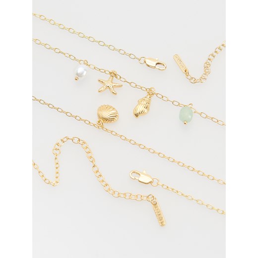 Reserved - Zestaw naszyjników z zawieszkami - wielobarwny Reserved ONE SIZE Reserved