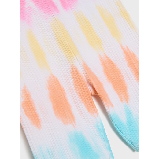 Sinsay - Kolarki tie dye z prążkowanej dzianiny - wielobarwny Sinsay 98 Sinsay