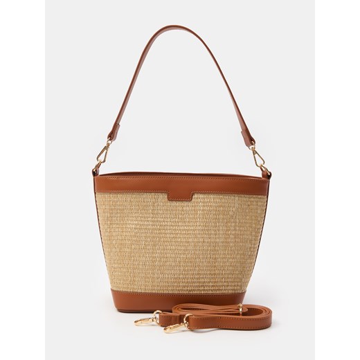 Sinsay - Torebka z długim paskiem - kremowy Sinsay One Size Sinsay