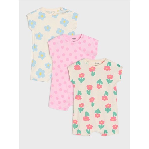 Sinsay - Rampersy 3 pack - kremowy ze sklepu Sinsay w kategorii Rampersy - zdjęcie 179394659