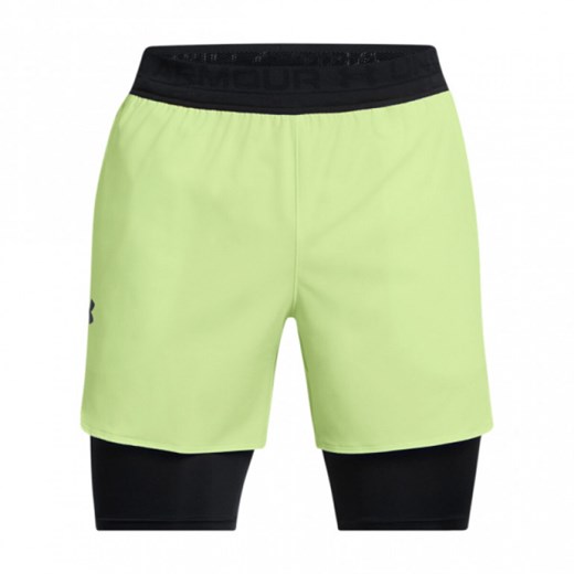 Męskie spodenki treningowe Under Armour UA Vanish Elite 2in1 Short - zielone ze sklepu Sportstylestory.com w kategorii Spodenki męskie - zdjęcie 179396656