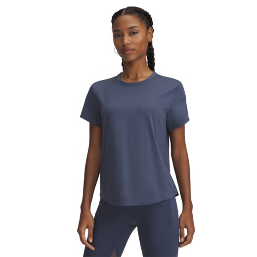 Damska koszulka treningowa Under Armour Vanish Elite Vent SS - niebieska ze sklepu Sportstylestory.com w kategorii Bluzki damskie - zdjęcie 179397037