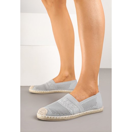 Espadryle damskie Renee szare bez zapięcia tkaninowe