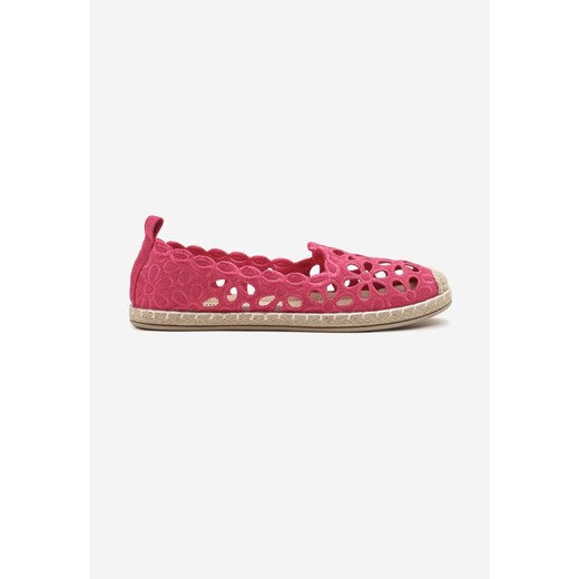 Renee espadryle damskie tkaninowe różowe bez zapięcia casual