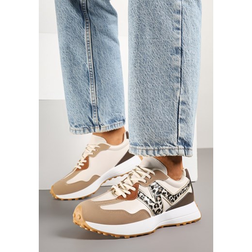 Panterkowe Sneakersy z Ozdobnym Bieżnikiem Welorea ze sklepu born2be.pl w kategorii Buty sportowe damskie - zdjęcie 179402725