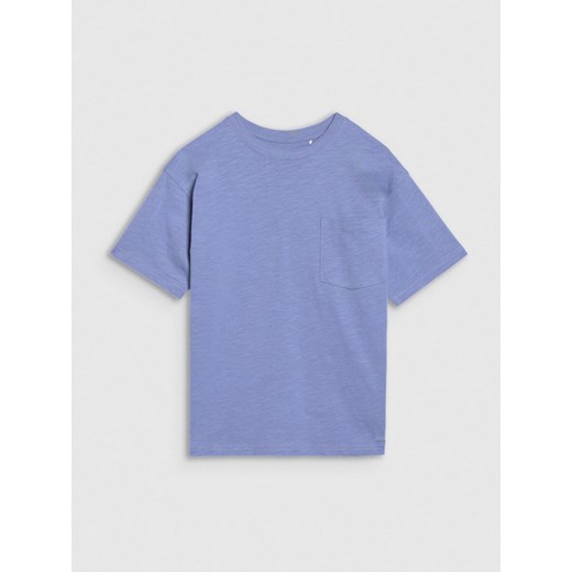 Chłopięcy t-shirt oversize 4F 4FJRSS25TTSHM2870 - niebieski ze sklepu Sportstylestory.com w kategorii T-shirty chłopięce - zdjęcie 179403798