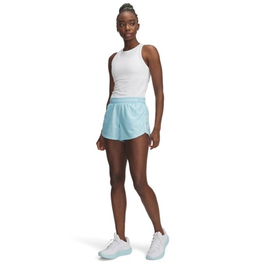 Damskie spodenki treningowe Under Armour Tech Play Up Shorts - niebieskie ze sklepu Sportstylestory.com w kategorii Szorty - zdjęcie 179403876