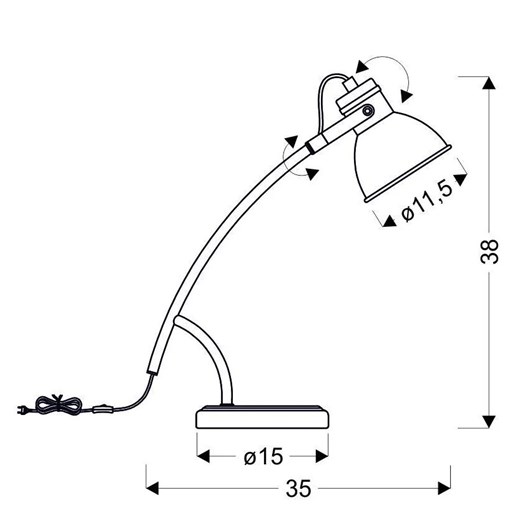 Nowoczesna lampka biurkowa - M111-Ortalis Lumes One Size Edinos.pl