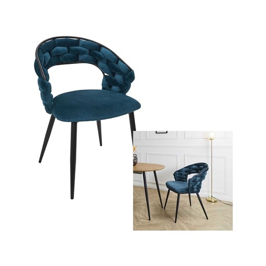 Rétro Chic Krzesło &quot;Sawyer&quot; w kolorze morskim - 63 x 83 x 54 cm ze sklepu Limango Polska w kategorii Meble - zdjęcie 179406445