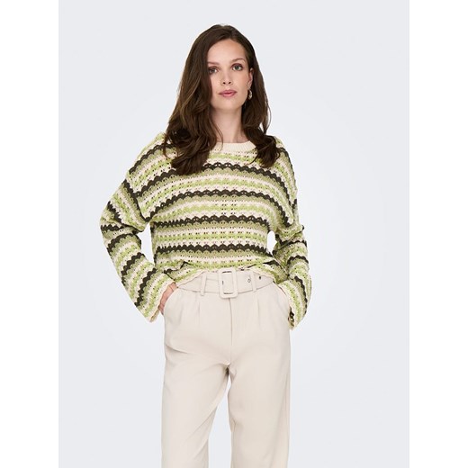 ONLY Sweter w kolorze zielono-beżowym ze sklepu Limango Polska w kategorii Swetry damskie - zdjęcie 179406838