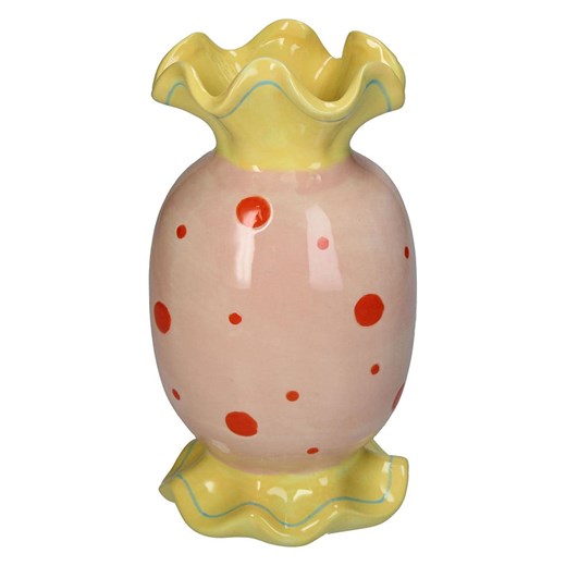 Kersten Wazon &quot;Candy&quot; w kolorze jasnoróżowo-żółtym - 12 x 23 x 11 cm ze sklepu Limango Polska w kategorii Wazony - zdjęcie 179407095