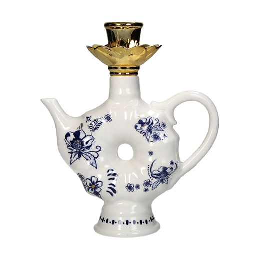 Kersten Świecznik &quot;Teapot&quot; w kolorze biało-granatowym - 16 x 19 x 7 cm ze sklepu Limango Polska w kategorii Świeczniki - zdjęcie 179407096