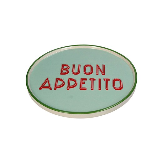 Kersten Talerz &quot;Buon Appetito&quot; w kolorze miętowym do serwowania - Ø 25,5 cm ze sklepu Limango Polska w kategorii Naczynia - zdjęcie 179407108