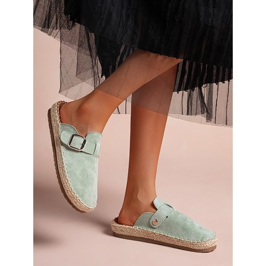 Foreverfolie Klapki w kolorze jasnozielonym Foreverfolie 39 wyprzedaż Limango Polska