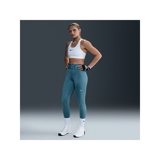 Damskie legginsy o pełnej długości z wysokim stanem Nike Pro Sculpt - Niebieski ze sklepu Nike poland w kategorii Spodnie damskie - zdjęcie 179409136