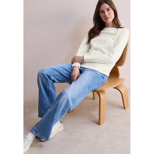 Bluzka damska Cecil z długim rękawem z okrągłym dekoltem z elastanu na wiosnę 