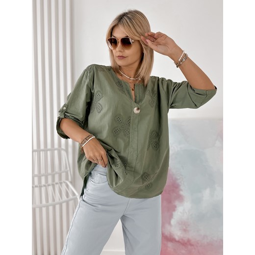bluzka ohrid khaki one size ze sklepu UBRA w kategorii Bluzki damskie - zdjęcie 179411939