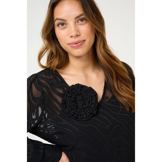 Sukienka czarna Cream z długim rękawem mini 