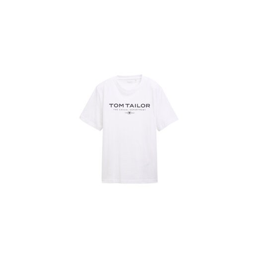 T-shirt męski biały Tom Tailor z krótkim rękawem 