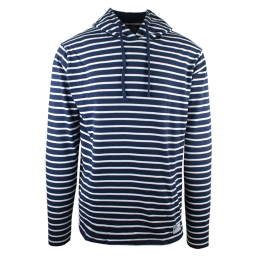 Lekka i Cienka Bluza z Kapturem (Kangurka)  - Pako Jeans - Granatowa w Prążek SWPJNSBLUZAbromiGRbi ze sklepu JegoSzafa.pl w kategorii Bluzy męskie - zdjęcie 179416279