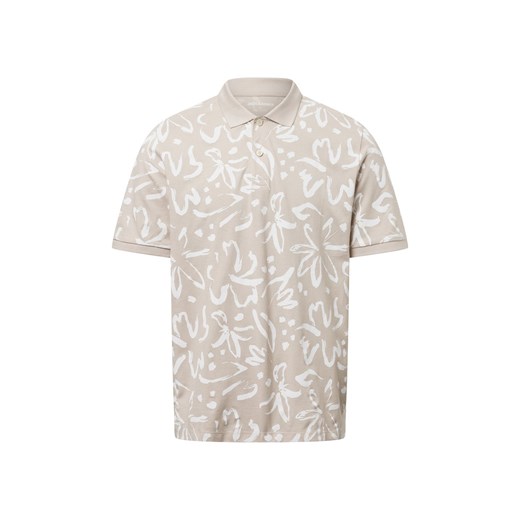 Jack & Jones Męska koszulka polo - JJJeff Mężczyźni Bawełna beżowy wzorzysty ze sklepu vangraaf w kategorii T-shirty męskie - zdjęcie 179416336