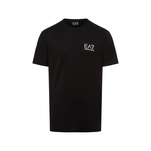 EA7 Emporio Armani Koszulka męska Mężczyźni czarny jednolity ze sklepu vangraaf w kategorii T-shirty męskie - zdjęcie 179416358