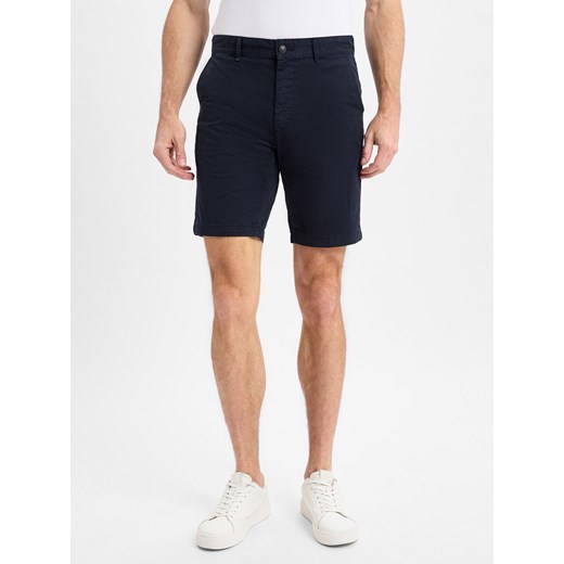 BOSS Orange Szorty - Chino Slim Mężczyźni Bawełna granatowy jednolity ze sklepu vangraaf w kategorii Spodenki męskie - zdjęcie 179416375