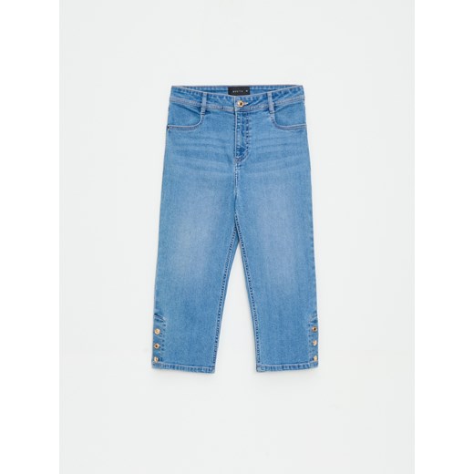 Mohito - Jeansy capri - niebieski ze sklepu Mohito w kategorii Jeansy damskie - zdjęcie 179416895