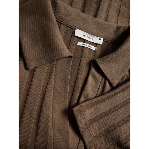 Reserved - Bluzka polo - brązowy Reserved XL Reserved