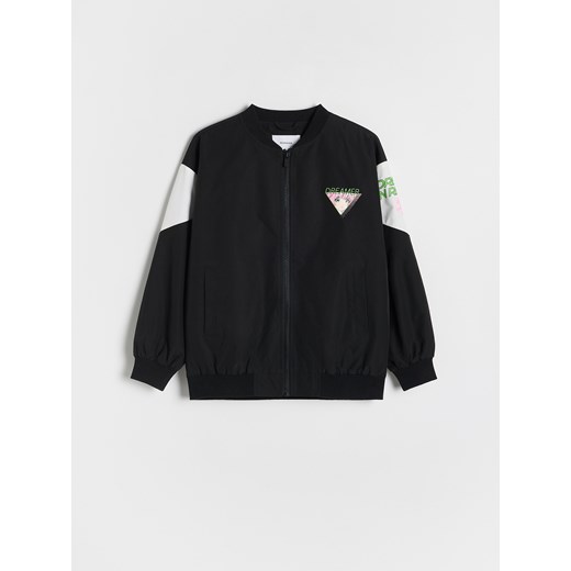 Reserved - Lekka kurtka bomber - czarny ze sklepu Reserved w kategorii Kurtki dziewczęce - zdjęcie 179417548