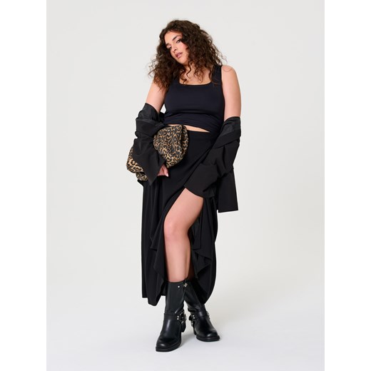 Sinsay - Spódnica midi PLUS SIZE - czarny Sinsay 3XL Sinsay