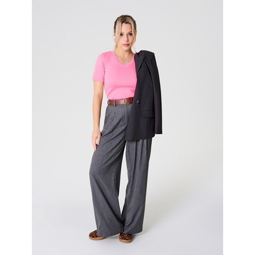 Sinsay - Koszulka basic - różowy Sinsay XL Sinsay