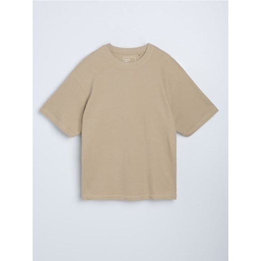 Sinsay - Koszulka w stylu basic - beżowy ze sklepu Sinsay w kategorii T-shirty męskie - zdjęcie 179419735