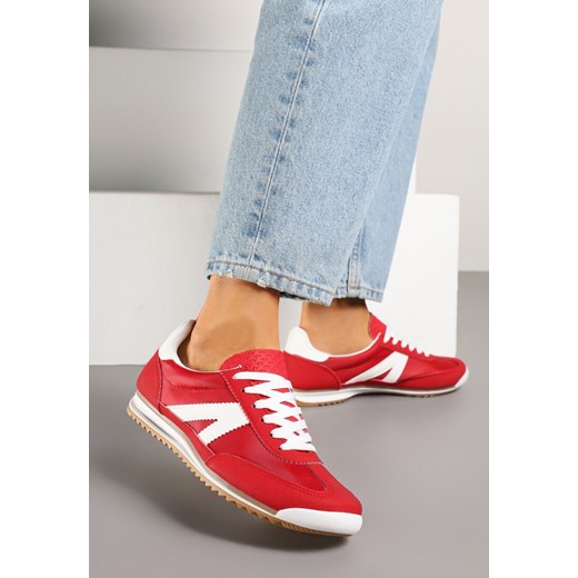 Czerwone Sneakersy z Geometrycznym Wzorem Zoloti ze sklepu renee.pl w kategorii Buty sportowe damskie - zdjęcie 179427206