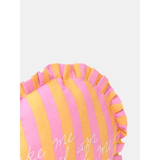 Sinsay - Okrągła poduszka dekoracyjna z haftowanym napisem w kolorowe pasy - Sinsay One Size Sinsay