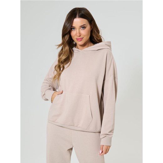 Sinsay - Bluza hoodie z kieszenią - kremowy ze sklepu Sinsay w kategorii Bluzy damskie - zdjęcie 179429646