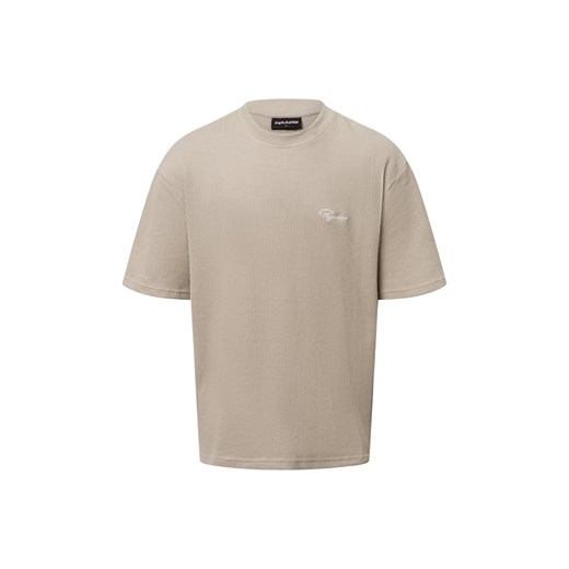 PEGADOR Męska koszulka w prążki - Signar Mężczyźni Bawełna kitt wypukły wzór tkaniny ze sklepu vangraaf w kategorii T-shirty męskie - zdjęcie 179429795