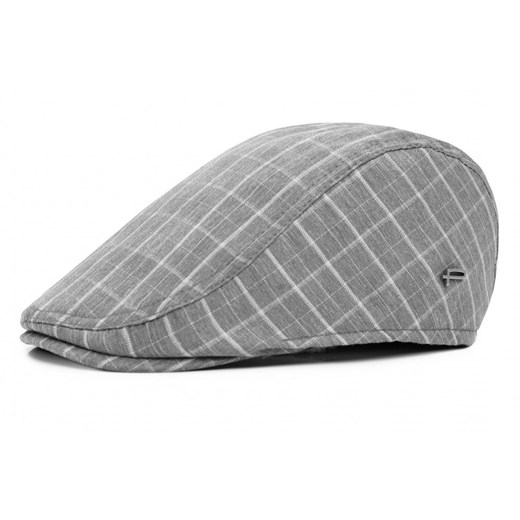 Lekki, Męski Kaszkiet Bawełniany - Pako Jeans - Szary w Kratkę CPAPJNSKASZKIET101101 ze sklepu JegoSzafa.pl w kategorii Kaszkiety męskie - zdjęcie 179429827