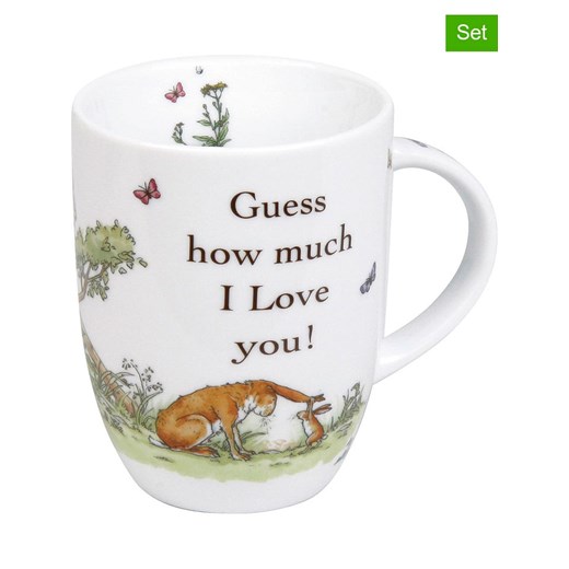 Könitz Kubki jumbo (2 szt.) w kolorze biało-zielonym - 380 ml ze sklepu Limango Polska w kategorii Dzbanki i zaparzacze - zdjęcie 179431557