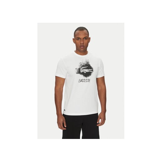 Lacoste T-Shirt TH8917 Biały Regular Fit ze sklepu MODIVO w kategorii T-shirty męskie - zdjęcie 179432356