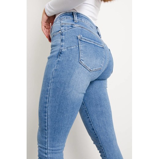 SPODNIE JEANSOWE SKINNY PRZYLEGAJĄCE PUSH UP ze sklepu olika.com.pl w kategorii Jeansy damskie - zdjęcie 179433768