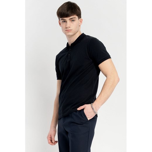 Czarna koszulka polo z krótkim rękawem, rozmiar - 140, kolor - czarny ze sklepu REPORTER w kategorii T-shirty chłopięce - zdjęcie 179433855