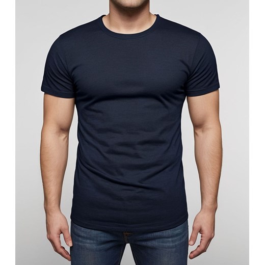 T-shirt premium 190g bawełniany granatowy Recea ze sklepu Recea.pl w kategorii T-shirty męskie - zdjęcie 179433866