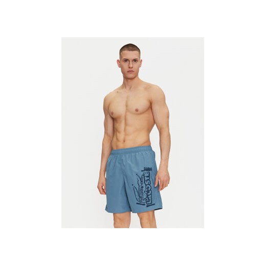 Lacoste Szorty kąpielowe MH9135 Niebieski Regular Fit Lacoste L MODIVO